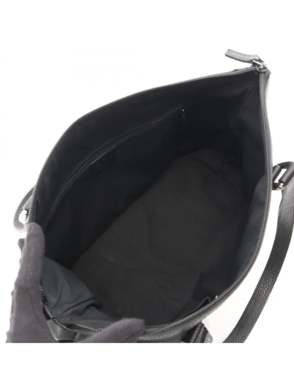 Gucci Tote Bag Abbey GG Pattern Black Nylon Leather